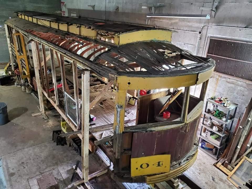 The .04 Trolley Denver Under Restoration