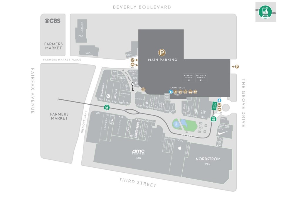 The Grove Trolley Route, Amenities & Facilities