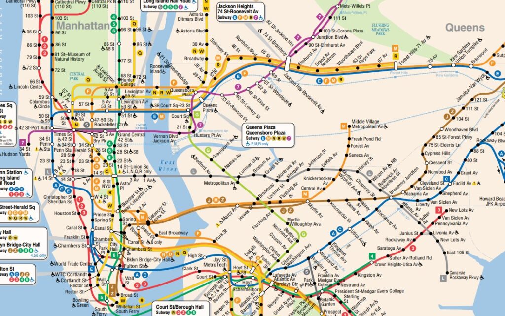 New Yorks City Transit Route Map 