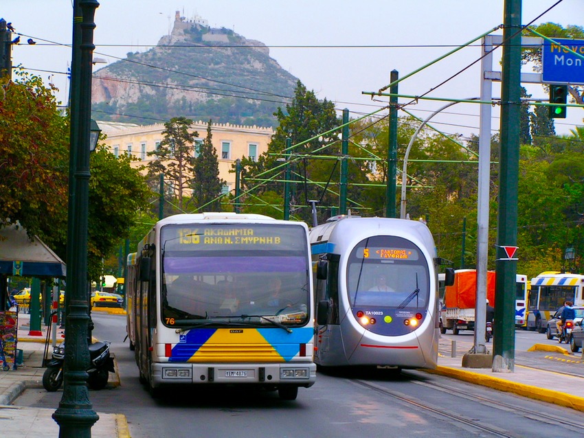 Tram & Bus Transit Athens, Greece