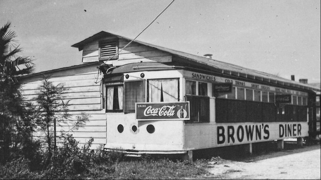 Tampa Trolley Map & Guide, Scrapped Streetcar as a Diner in the Early 1950s