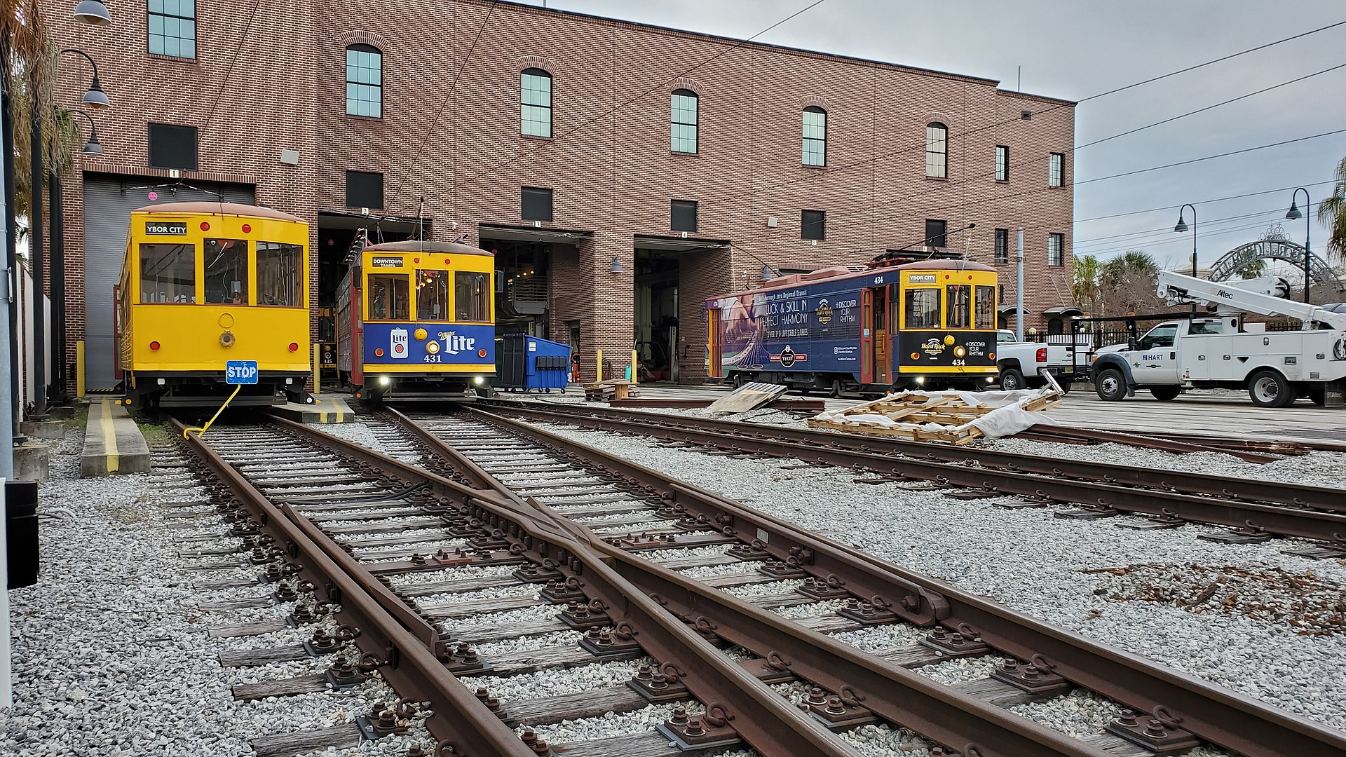 Tampa Trolley Map & Guide, New Tampa Streetcar Carbarn 