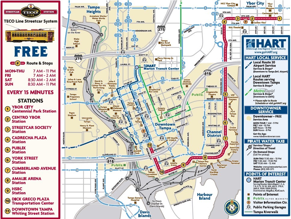 Tampa Trolley Map & Guide