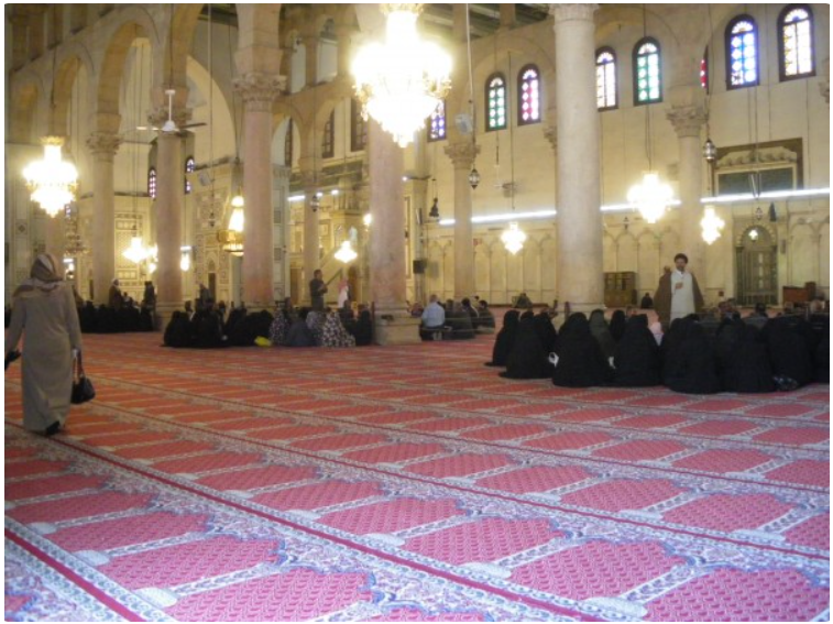 Women attending prayers Umayyad Mosque, Damascus