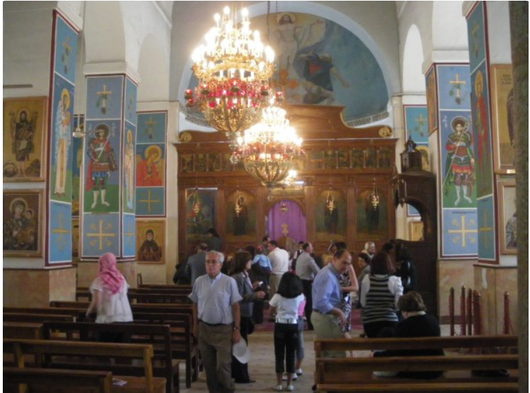 Palm Sunday in Orthodox Church, Madaba, Jordon